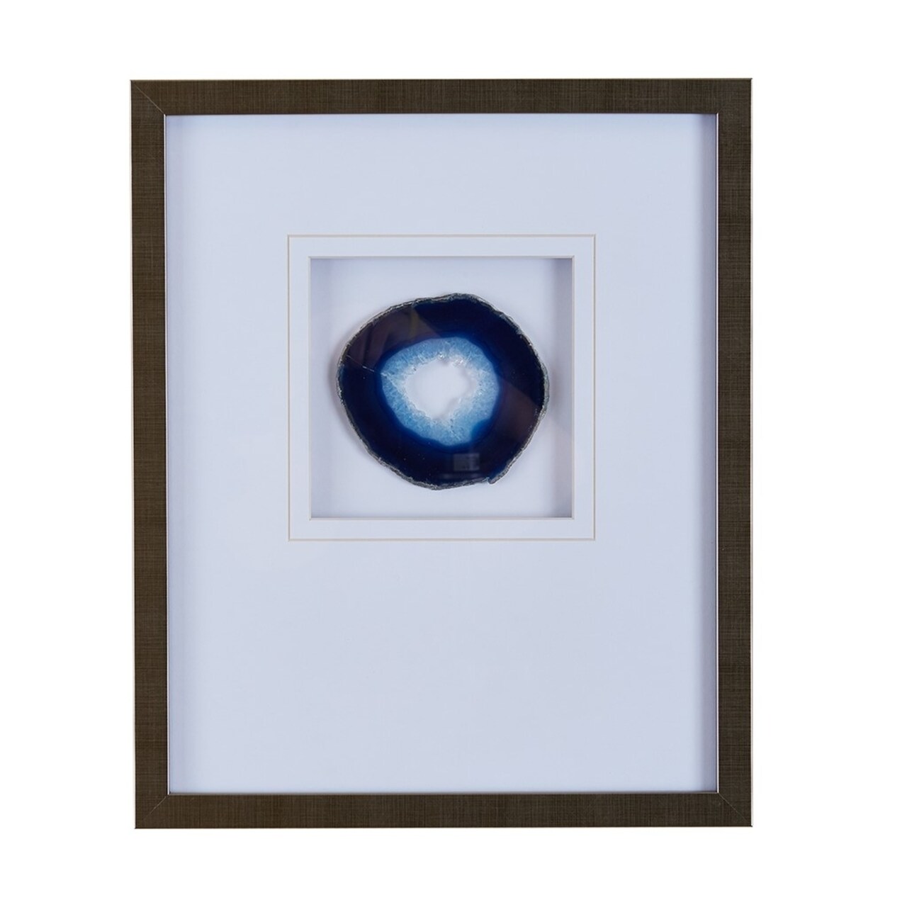 Gracie Mills Duarte Real Stone Framed Glass Wall Art - Grace-14670
